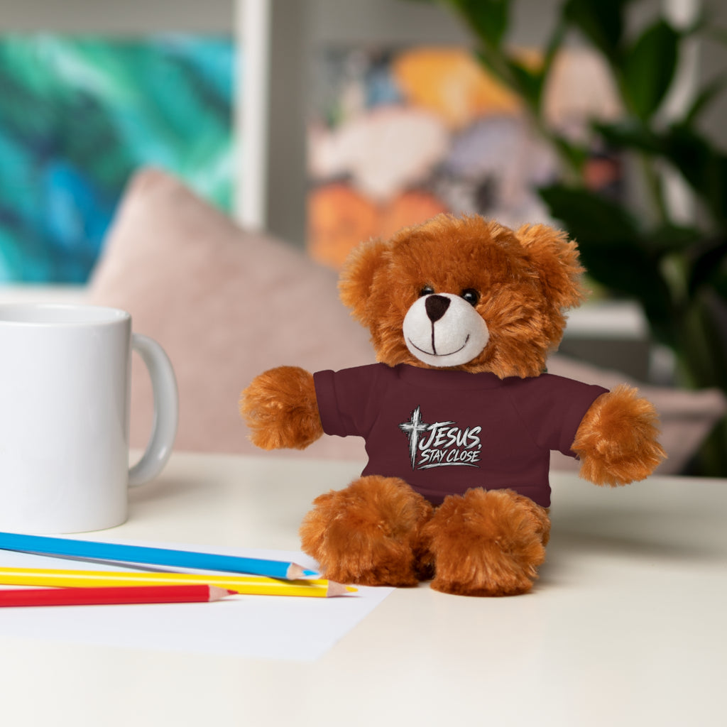 Christian Teddy Bear with "Jesus is Savior" Tee — Plush Gift for Kids & Church Events