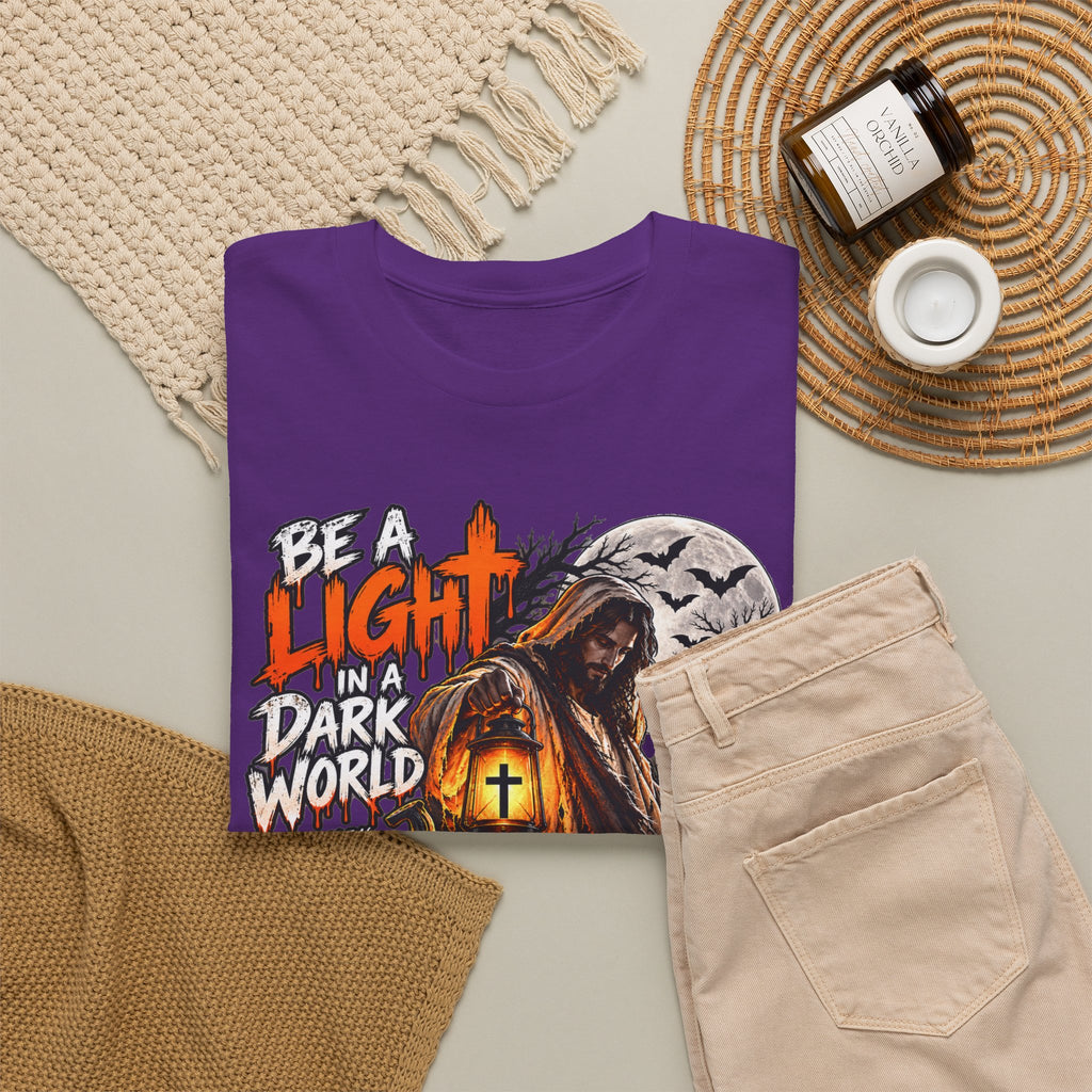 Christian Halloween T-Shirt — "Be a Light in a Dark World, Choose Jesus"