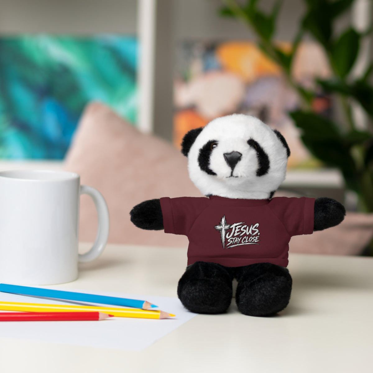 Christian Teddy Bear with "Jesus is Savior" Tee — Plush Gift for Kids & Church Events