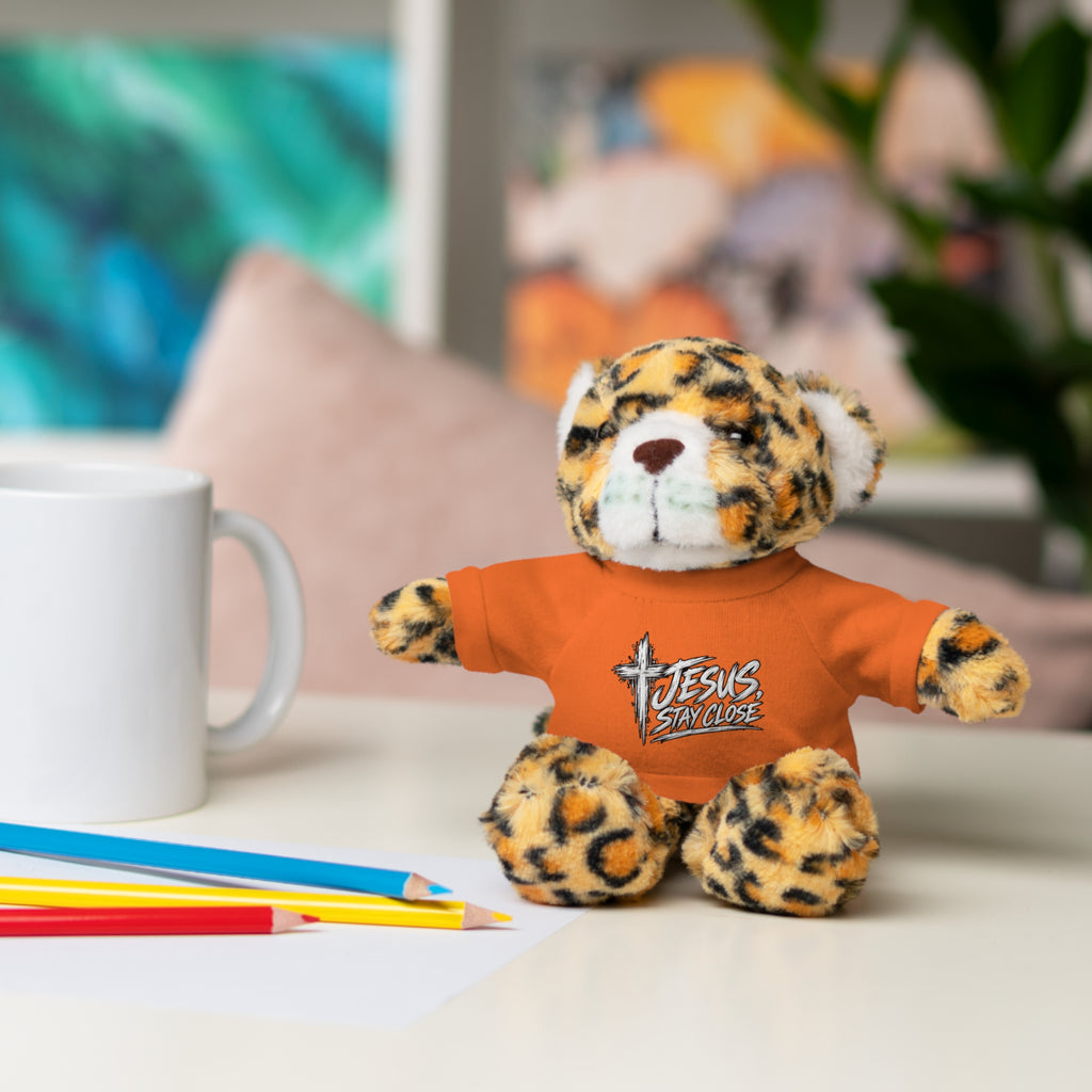 Christian Teddy Bear with "Jesus is Savior" Tee — Plush Gift for Kids & Church Events
