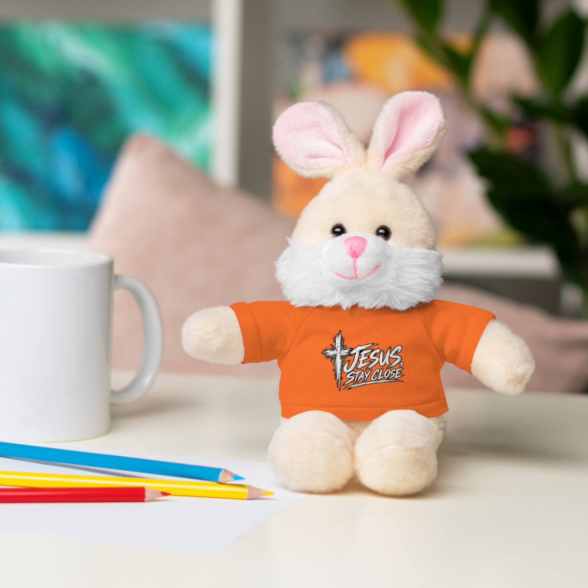 Christian Teddy Bear with "Jesus is Savior" Tee — Plush Gift for Kids & Church Events