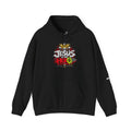 Jesus Is My Hero Hoodie | Christian Faith Crown Graffiti Design