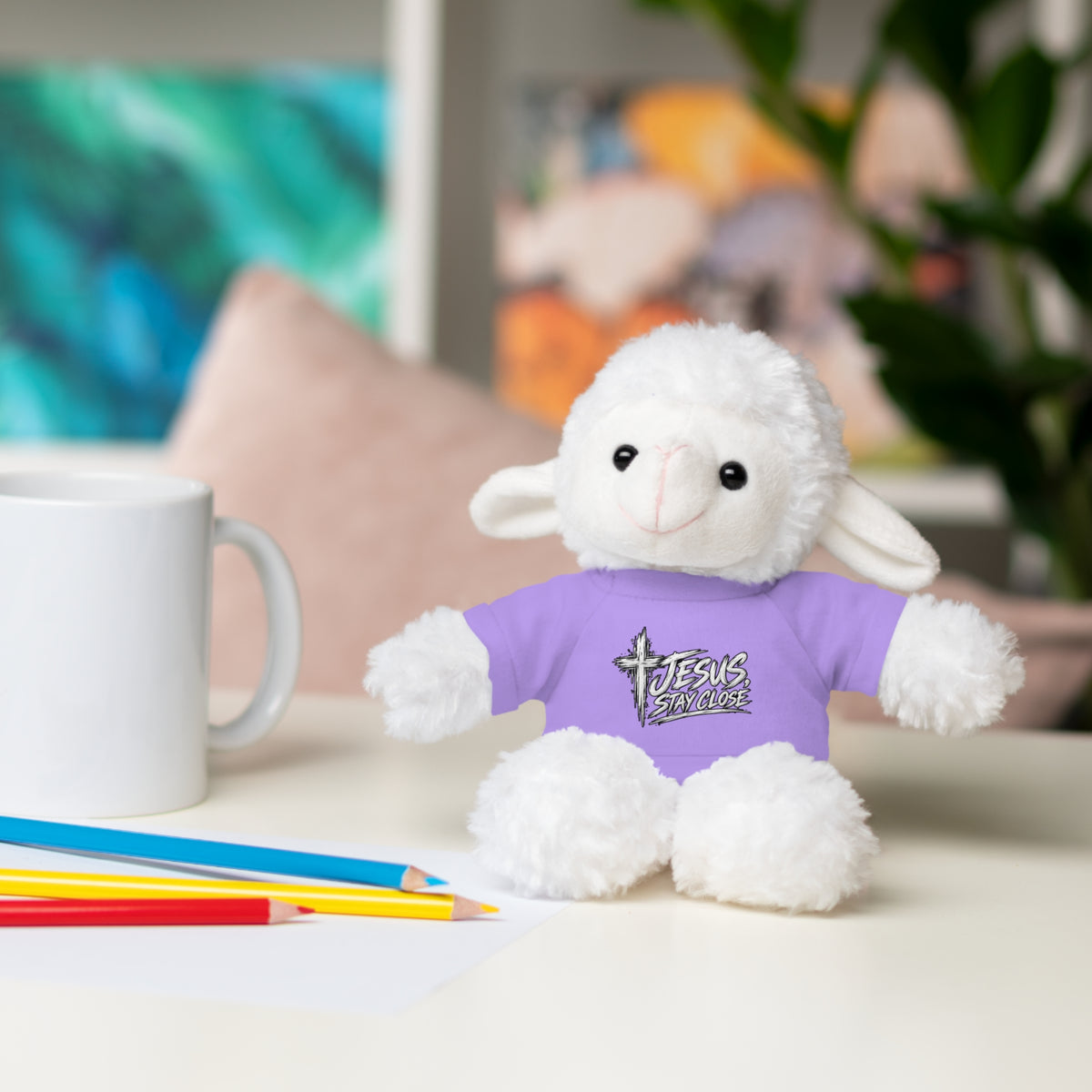 Christian Teddy Bear with "Jesus is Savior" Tee — Plush Gift for Kids & Church Events