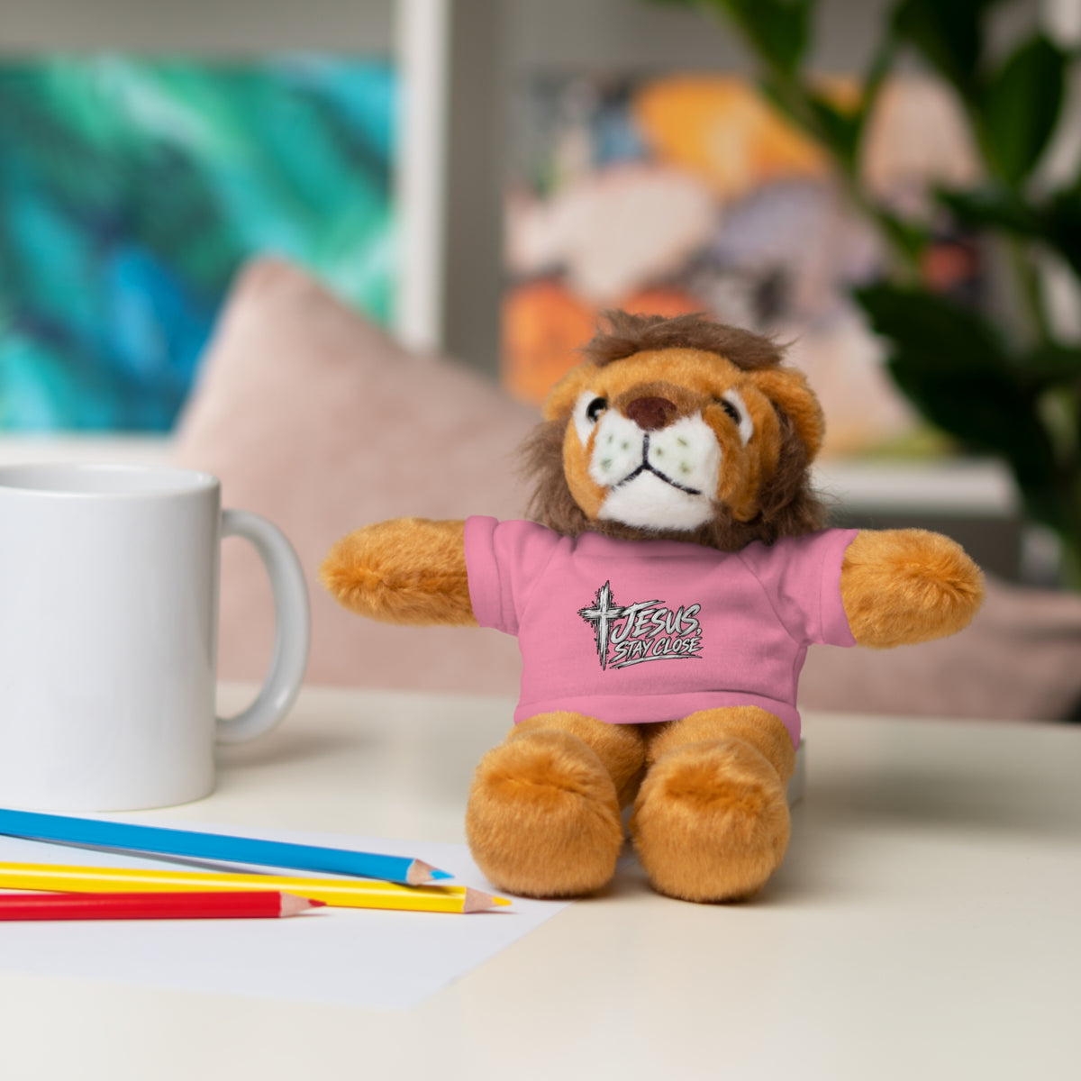 Christian Teddy Bear with "Jesus is Savior" Tee — Plush Gift for Kids & Church Events