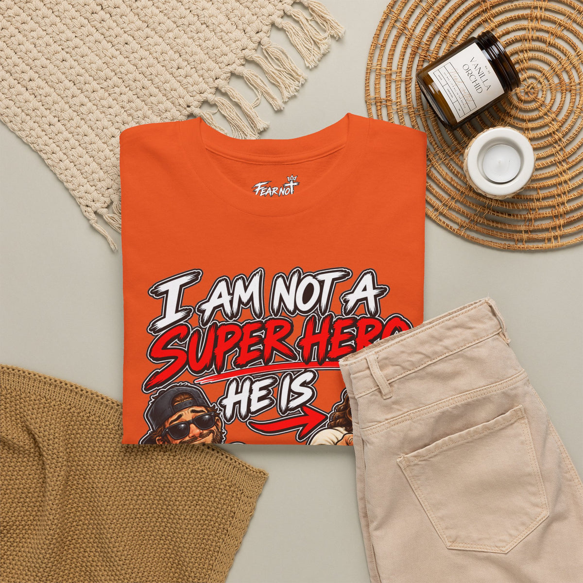 I Am Not a Superhero Tee — He Is Christian Jesus Graphic T-Shirt