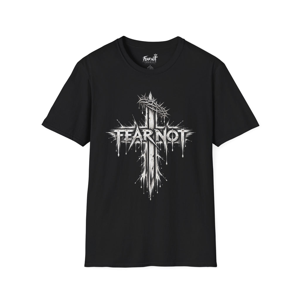 Fear Not Cross T-Shirt — Gothic Christian Faith Tee