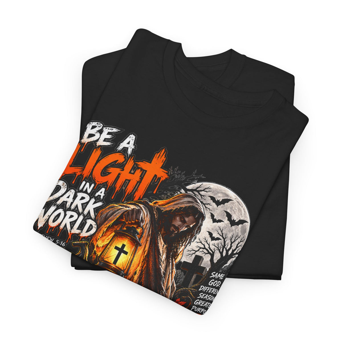 Christian Halloween T-Shirt — "Be a Light in a Dark World, Choose Jesus"