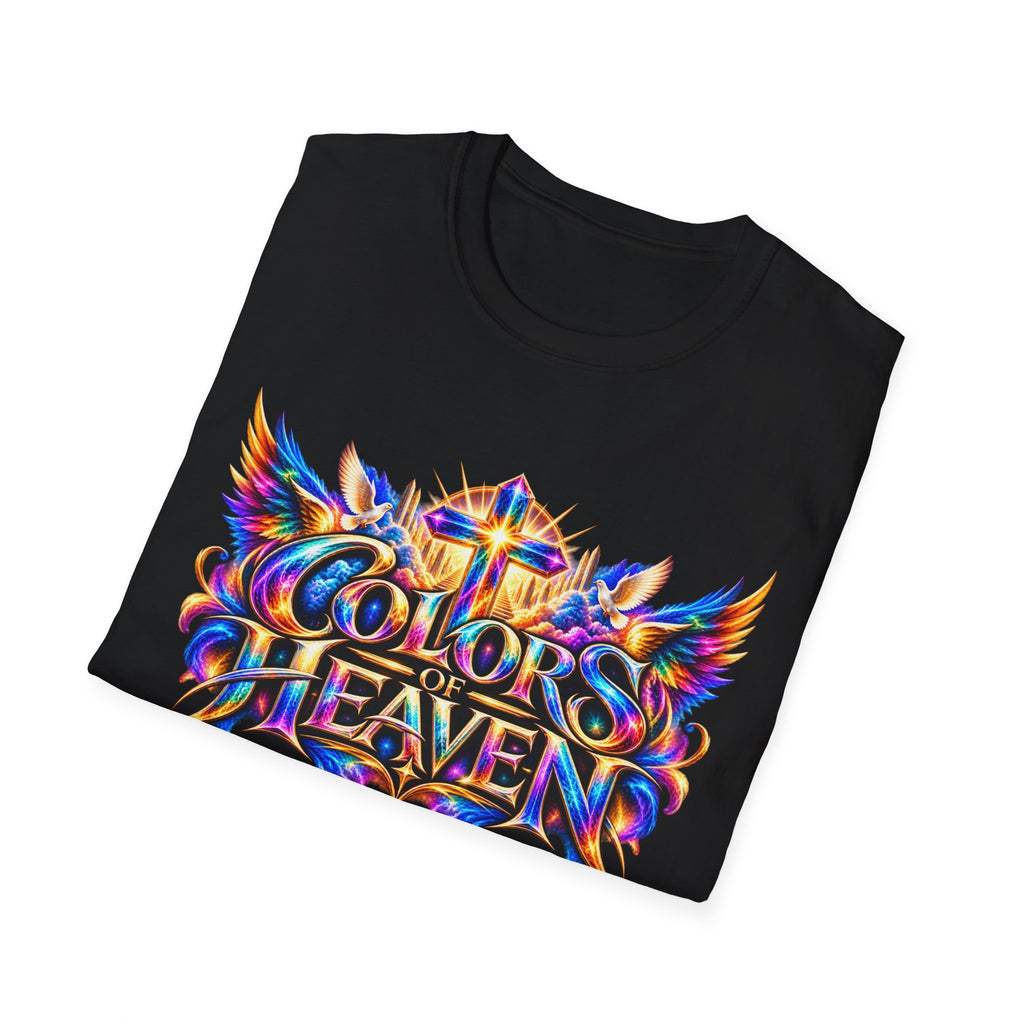 Colors of Heaven T-Shirt | Rainbow Angel Wings Graphic