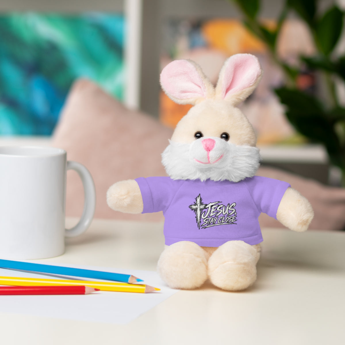 Christian Teddy Bear with "Jesus is Savior" Tee — Plush Gift for Kids & Church Events