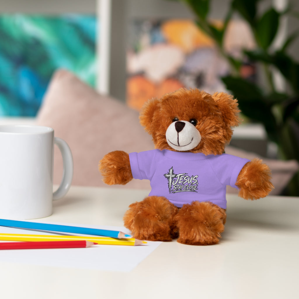 Christian Teddy Bear with "Jesus is Savior" Tee — Plush Gift for Kids & Church Events
