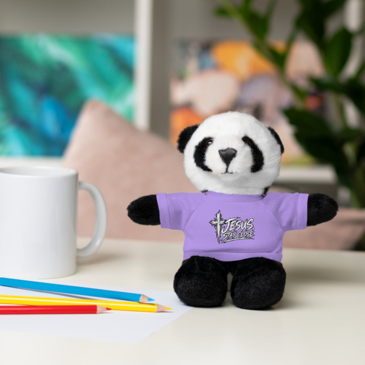 Christian Teddy Bear with "Jesus is Savior" Tee — Plush Gift for Kids & Church Events