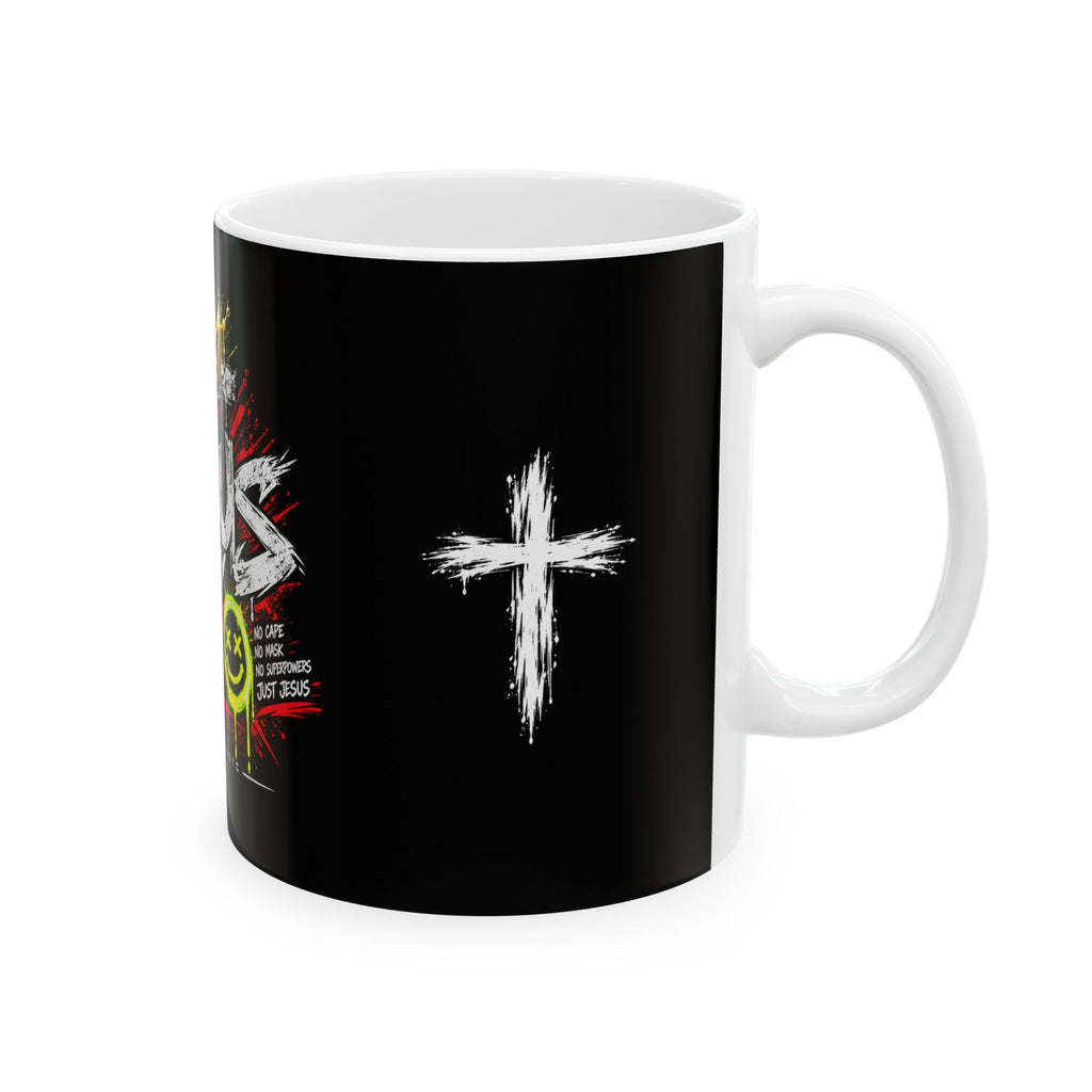 Jesus Is My Hero Ceramic Mug — Christian Faith Coffee Cup (11oz & 15oz)