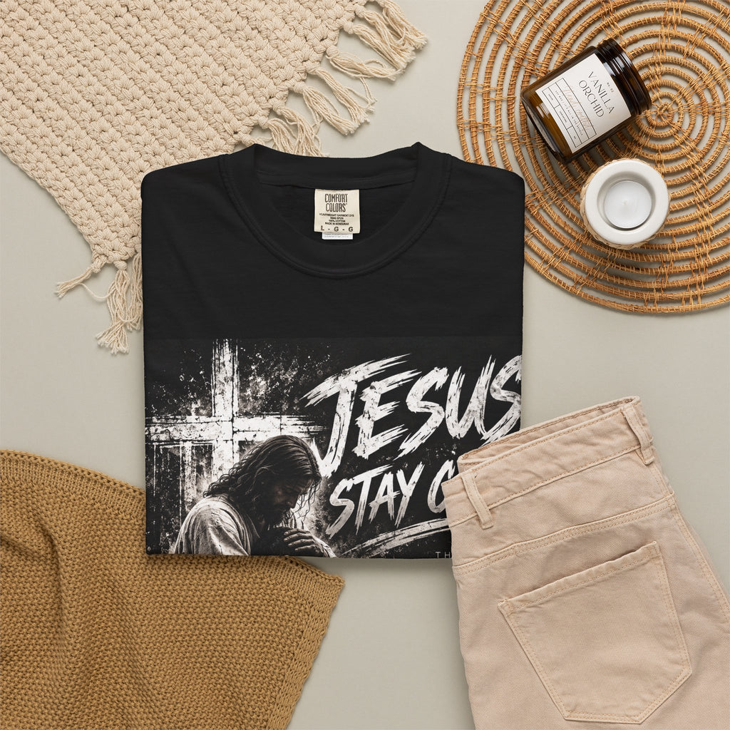 Christian T-Shirt — "Jesus, Stay Close" Inspirational Faith Tee