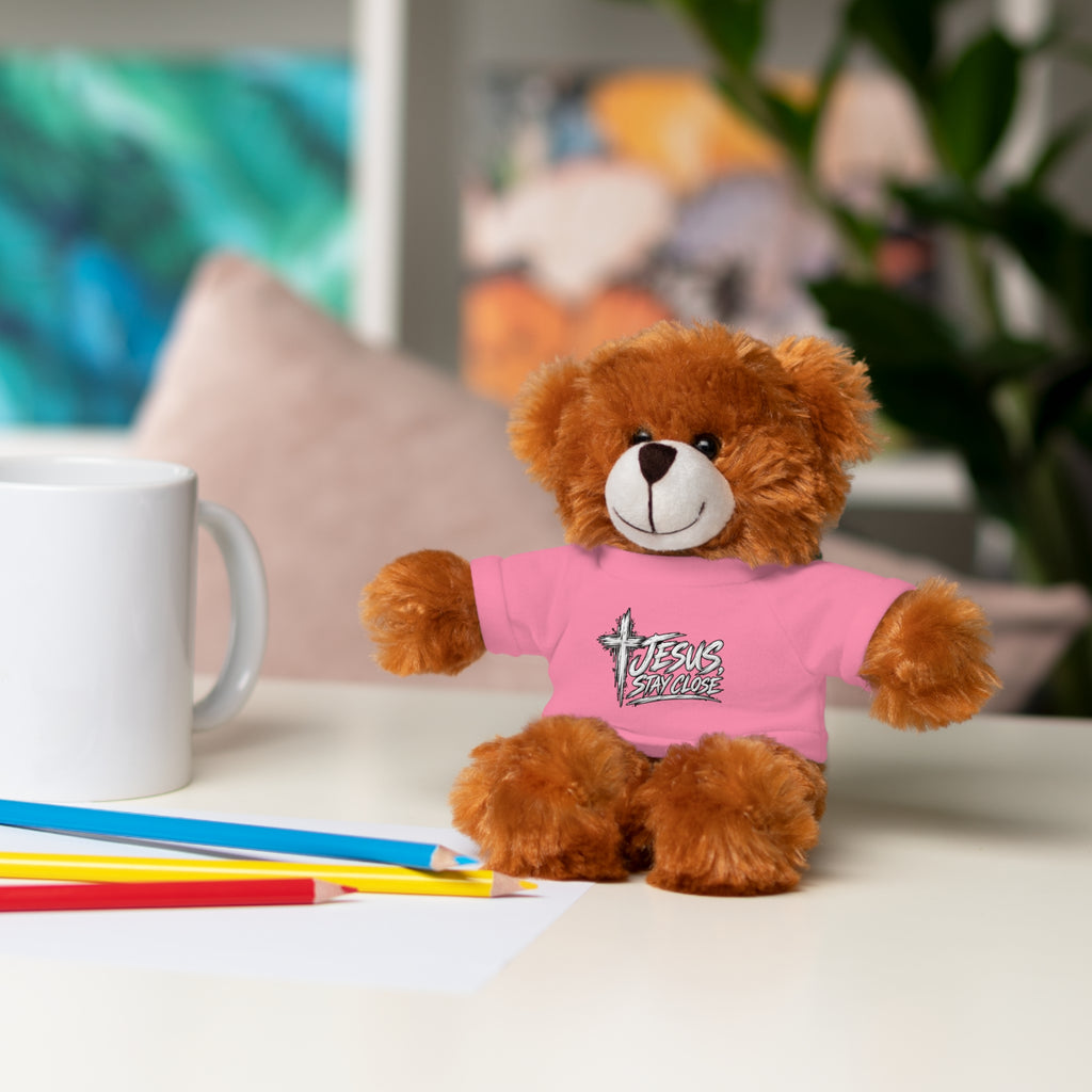 Christian Teddy Bear with "Jesus is Savior" Tee — Plush Gift for Kids & Church Events