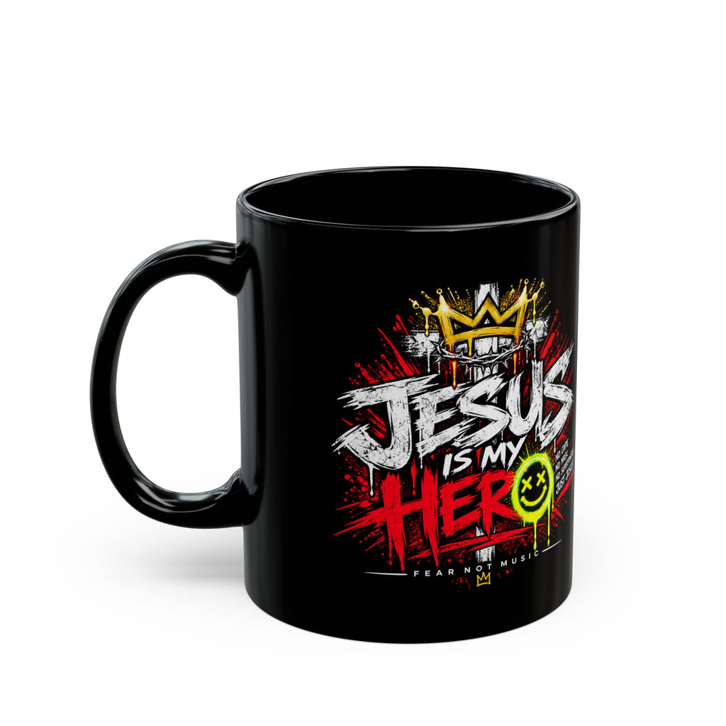 A Better Story Awaits Jesus is My Hero Mug | Black Coffee Mug, Faith Typography