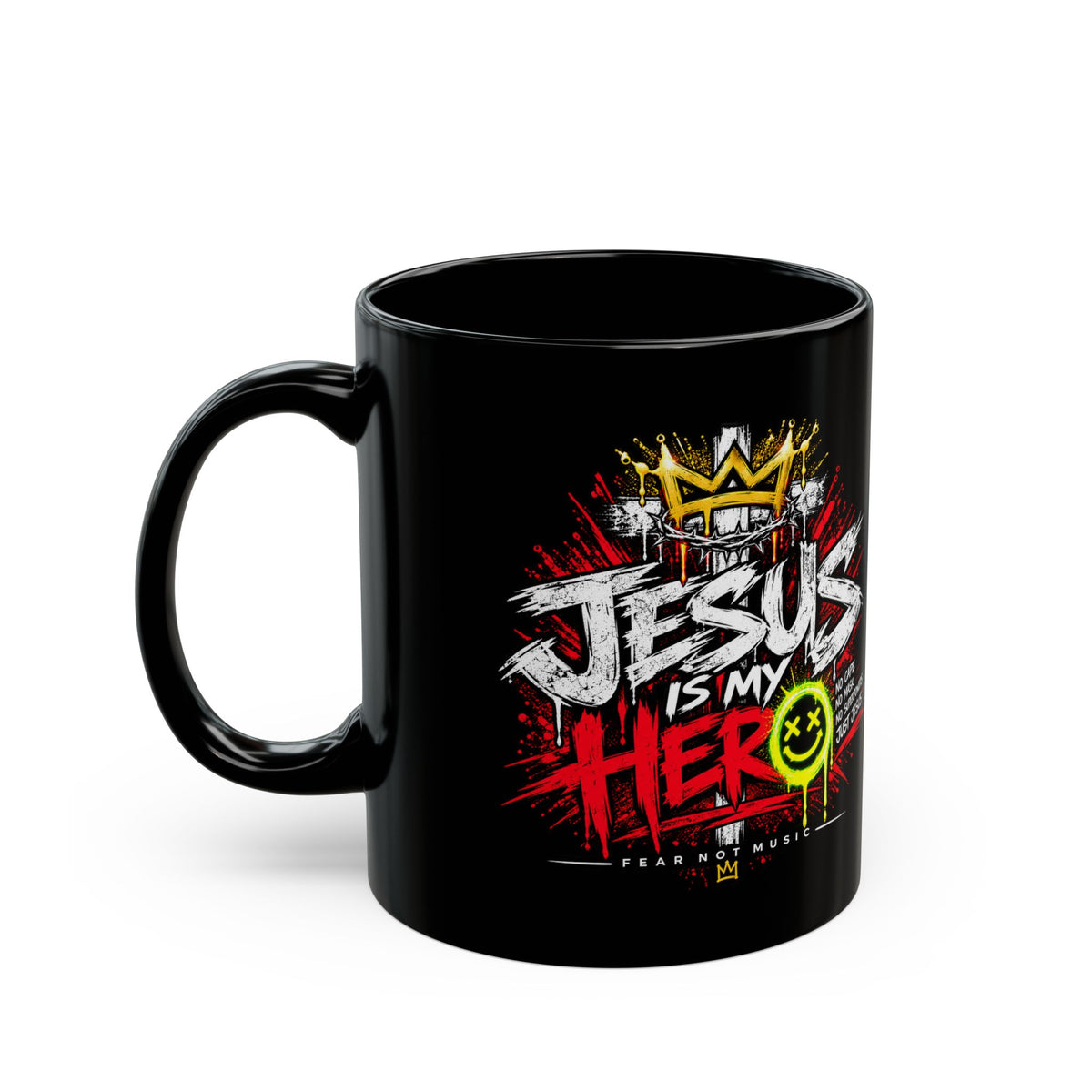 A Better Story Awaits Jesus is My Hero Mug | Black Coffee Mug, Faith Typography