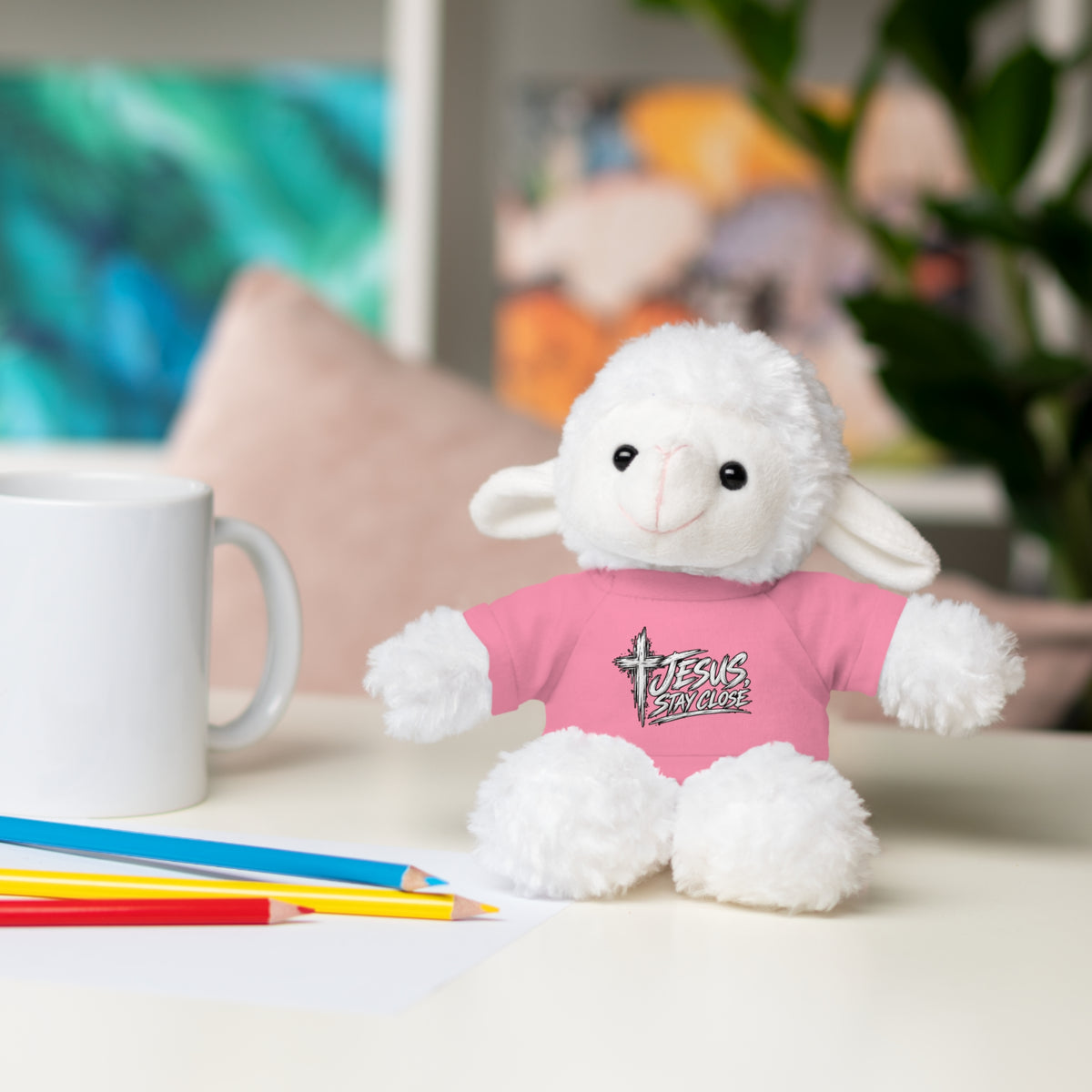Christian Teddy Bear with "Jesus is Savior" Tee — Plush Gift for Kids & Church Events
