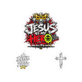 Jesus Is My Hero Kiss-Cut Sticker Set — Christian Faith Graphic Stickers (Cross & Script)