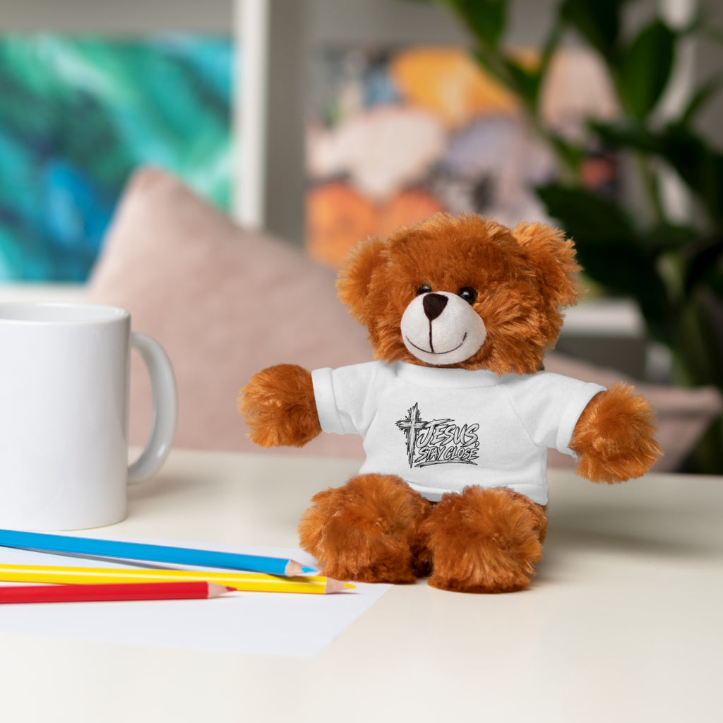 Christian Teddy Bear with "Jesus is Savior" Tee — Plush Gift for Kids & Church Events