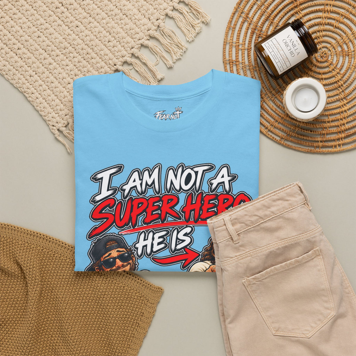 I Am Not a Superhero Tee — He Is Christian Jesus Graphic T-Shirt