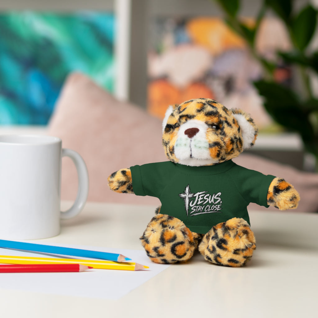 Christian Teddy Bear with "Jesus is Savior" Tee — Plush Gift for Kids & Church Events
