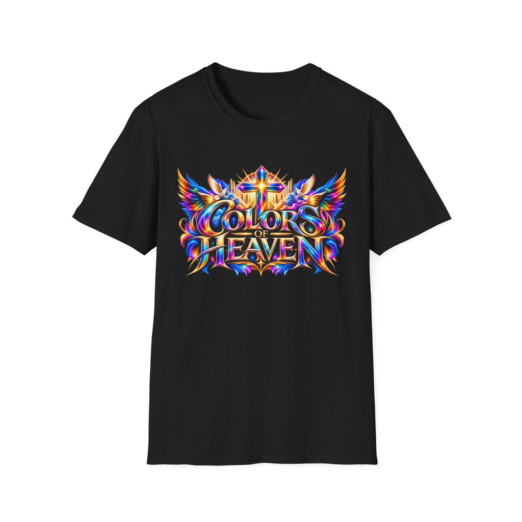 Colors of Heaven T-Shirt | Rainbow Angel Wings Graphic