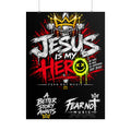 Jesus Is My Hero Rolled Poster | Christian Faith Typography Art