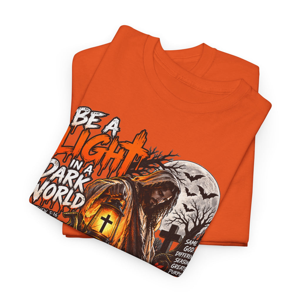 Christian Halloween T-Shirt — "Be a Light in a Dark World, Choose Jesus"