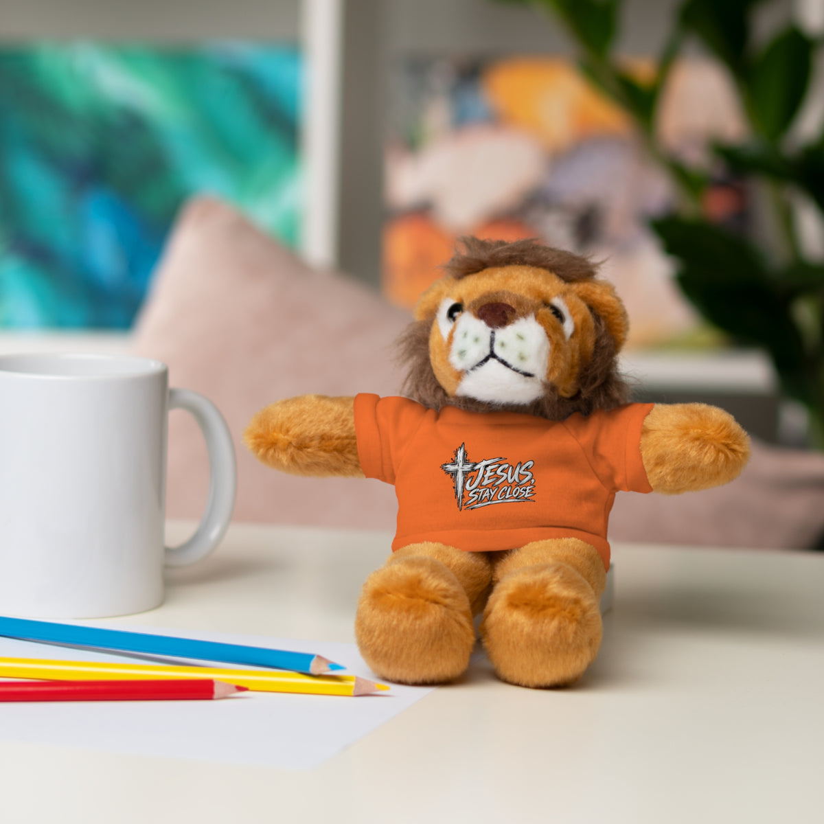 Christian Teddy Bear with "Jesus is Savior" Tee — Plush Gift for Kids & Church Events