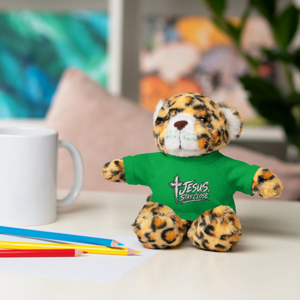 Christian Teddy Bear with "Jesus is Savior" Tee — Plush Gift for Kids & Church Events